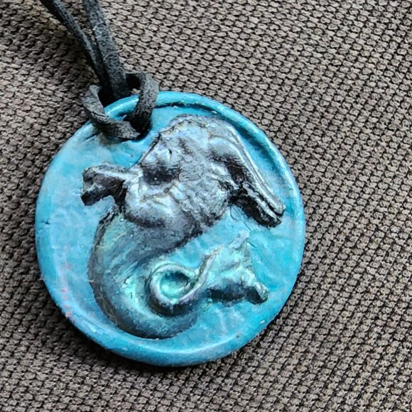 Turquoise Capricorn Pendant Necklace - Picture 4 of 11